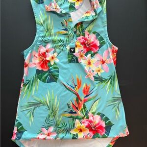 Bad Birdie Sleeveless Polo - Tropics - xs